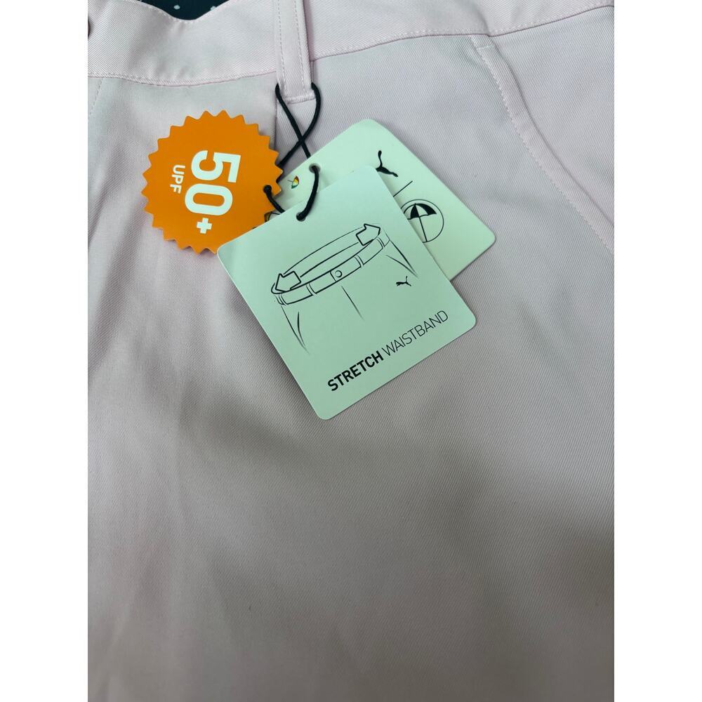 PUMA X AP Men's Pale Pink Pleated 7" Golf Shorts Size 36 - Picture 9 of 9